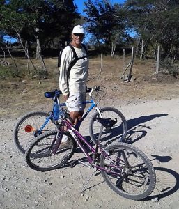 A Spanish student on a bicycle ride outside Esteli, Nicaragua.