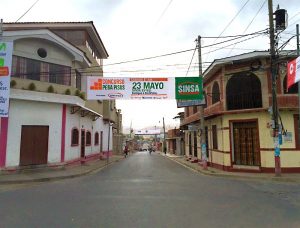 A downtown street in Esteli, Nicaragua