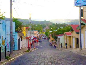 A colorful street in Esteli, Nicaragua