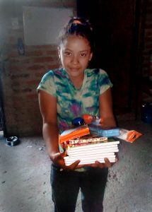 Nicaraguan Girl with school supplies