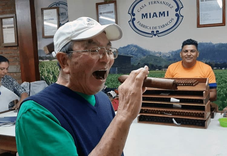 Man smoking a cigar