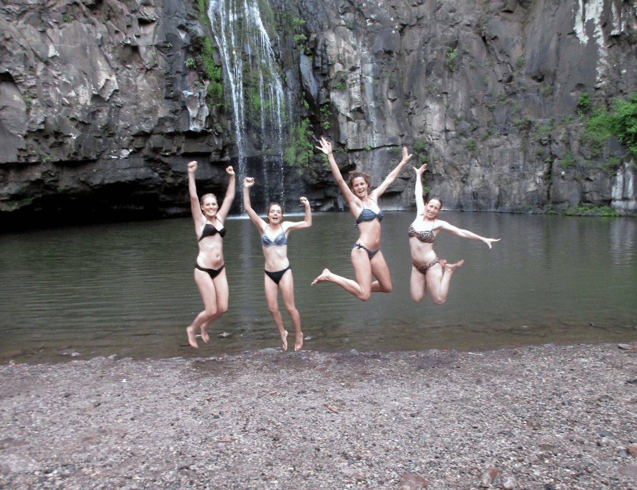 Girls at the waterfall (Spanish School Nicaragua)